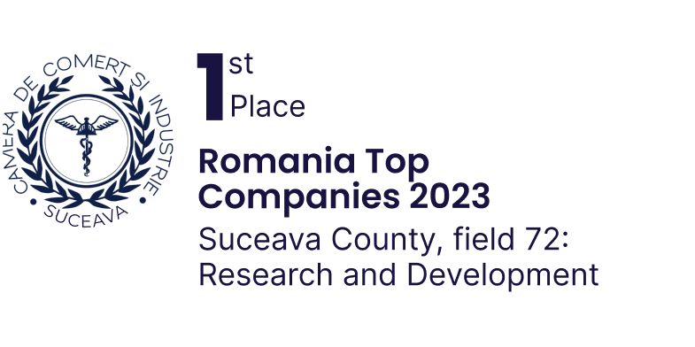 1st Place Romania Top Companies 2023 Badge