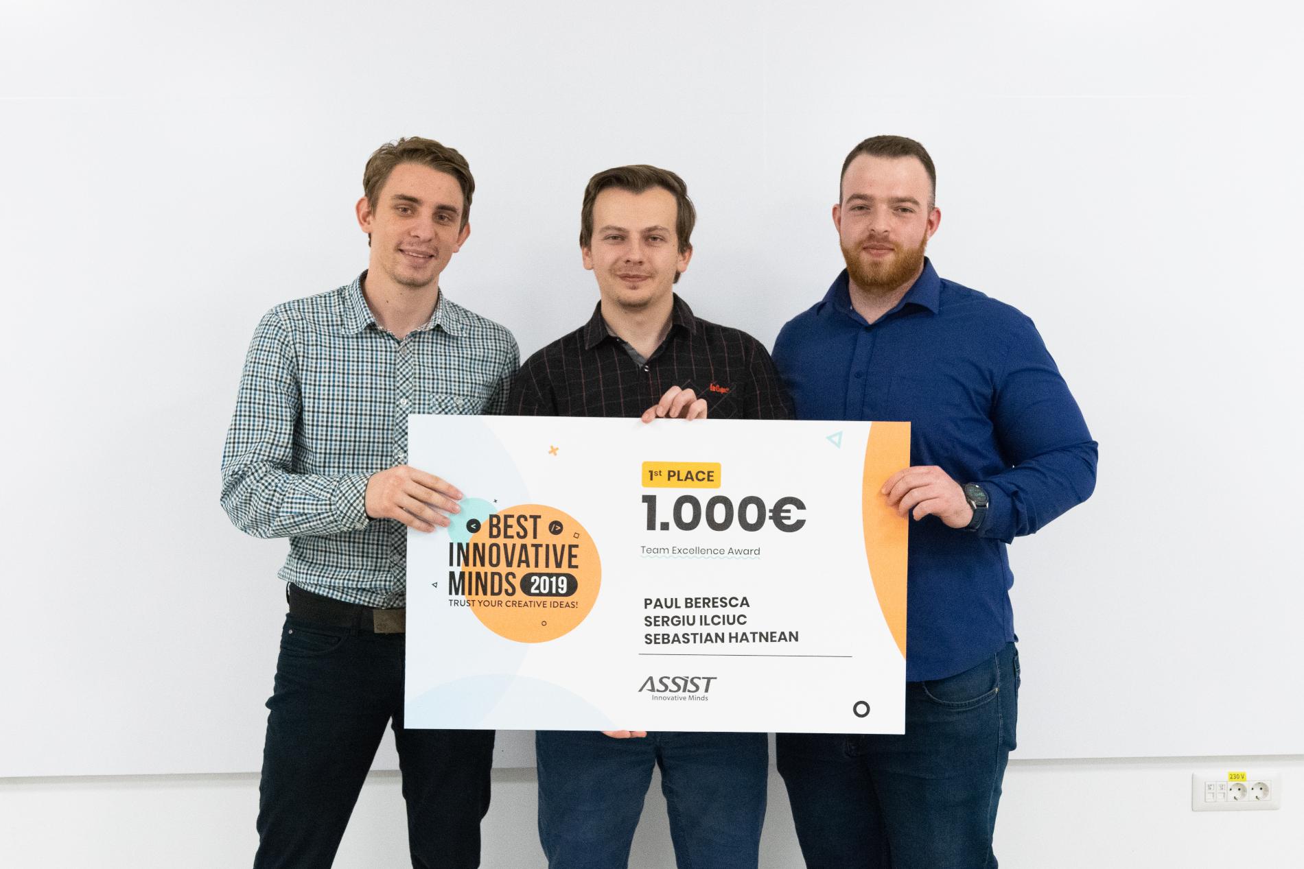 The winners of the Best Innovative Minds 2019 first prize