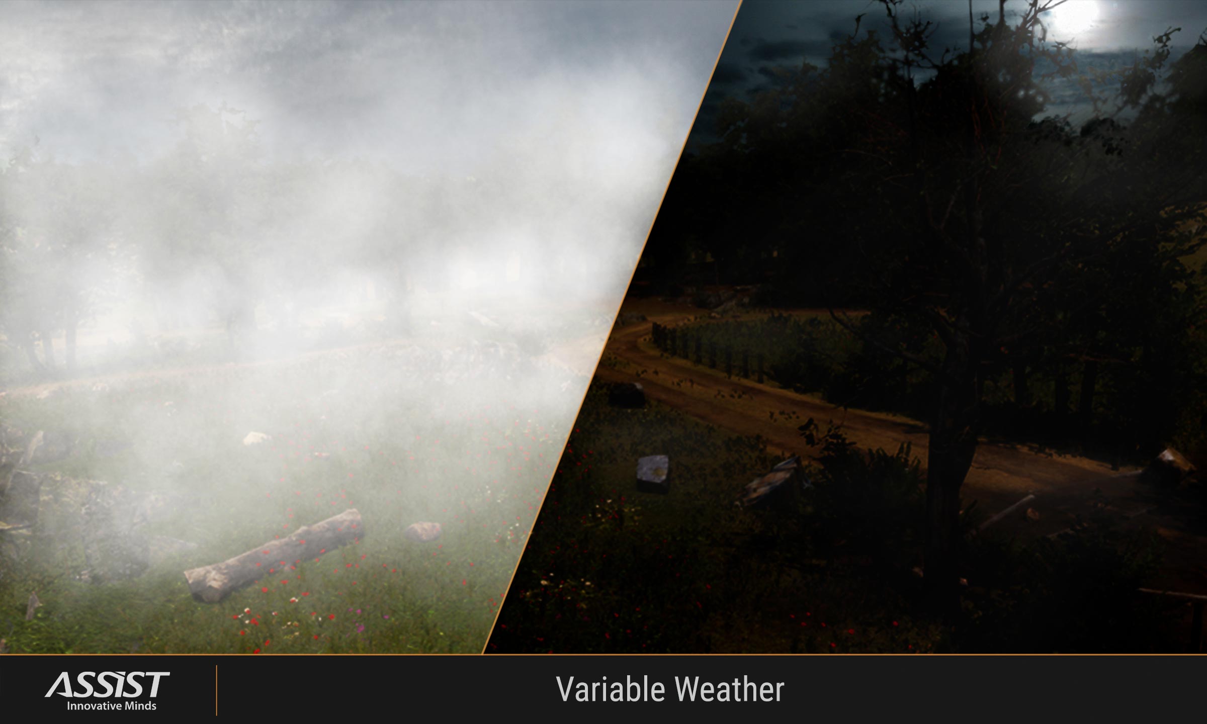 Real-Time Weather - variable weather misty and cloudy