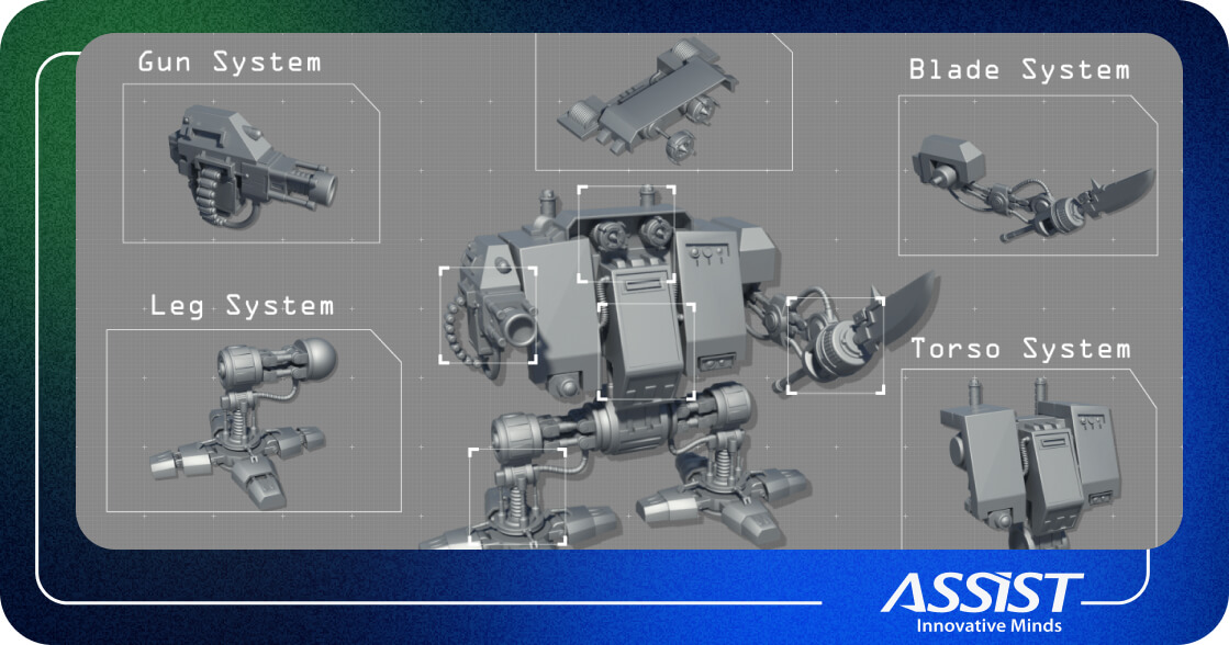 Mechanical Rigging - Dreadnought Animation Setup PNG