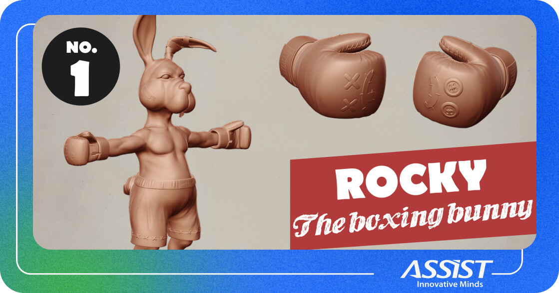 Rocky the boxing bunny