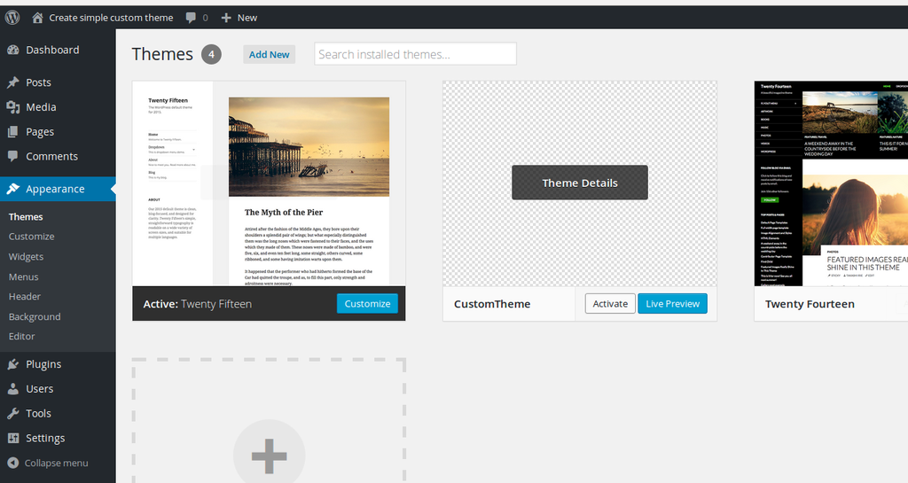 Wordpress Custom Theme