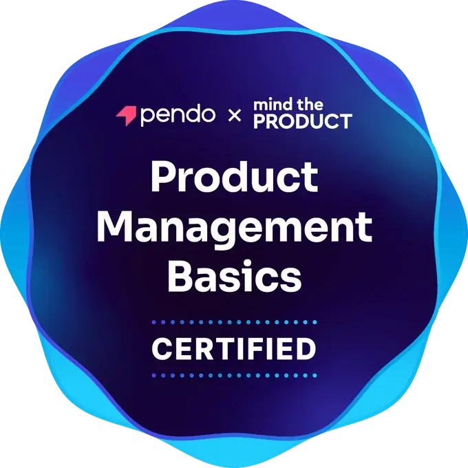 Product Management Basics Certified by Pendo.io Logo