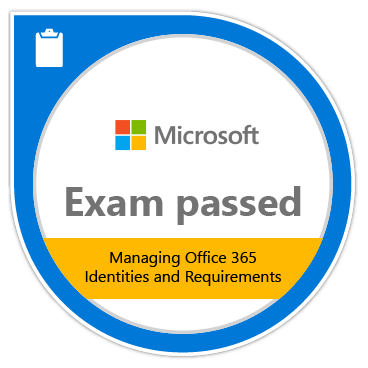 Managing Office 365 Identities and Requirements Logo