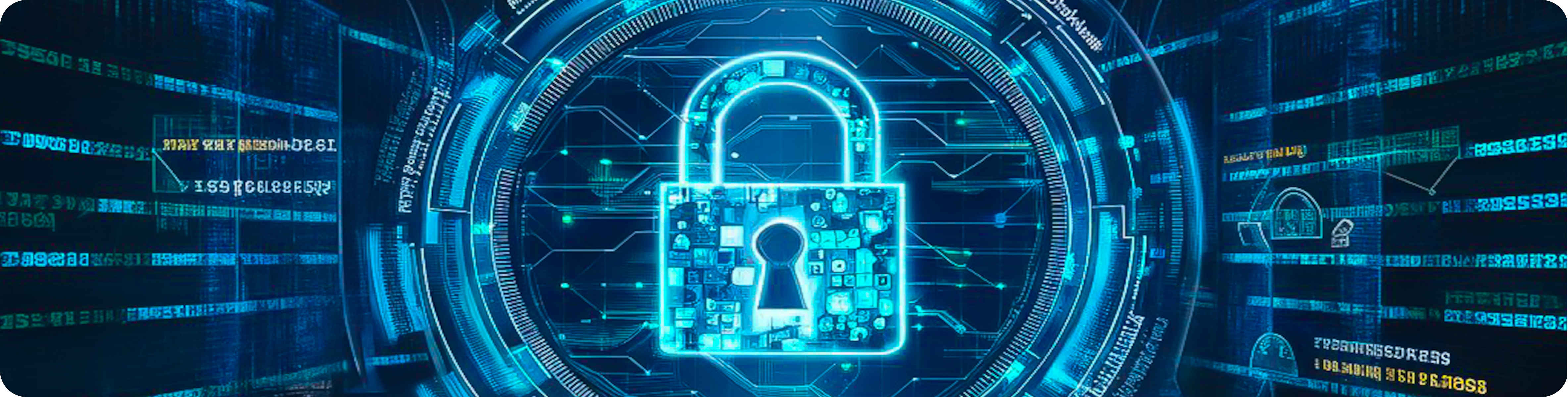 Digital stylized padlock