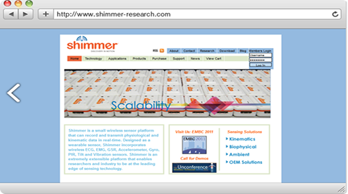 Shimmer CTRL Module on Desktop 