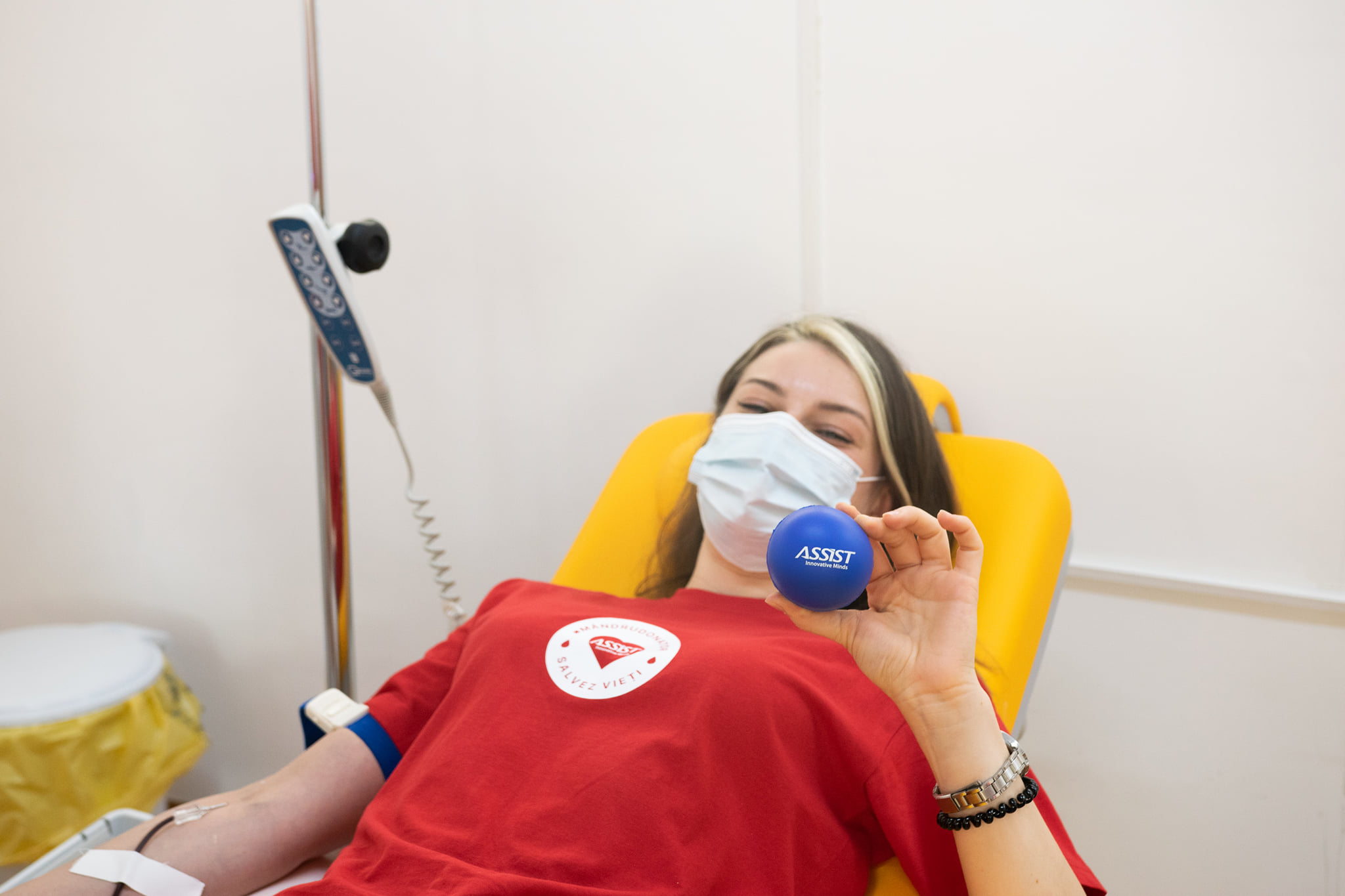 ASSIST Software colleague giving blood