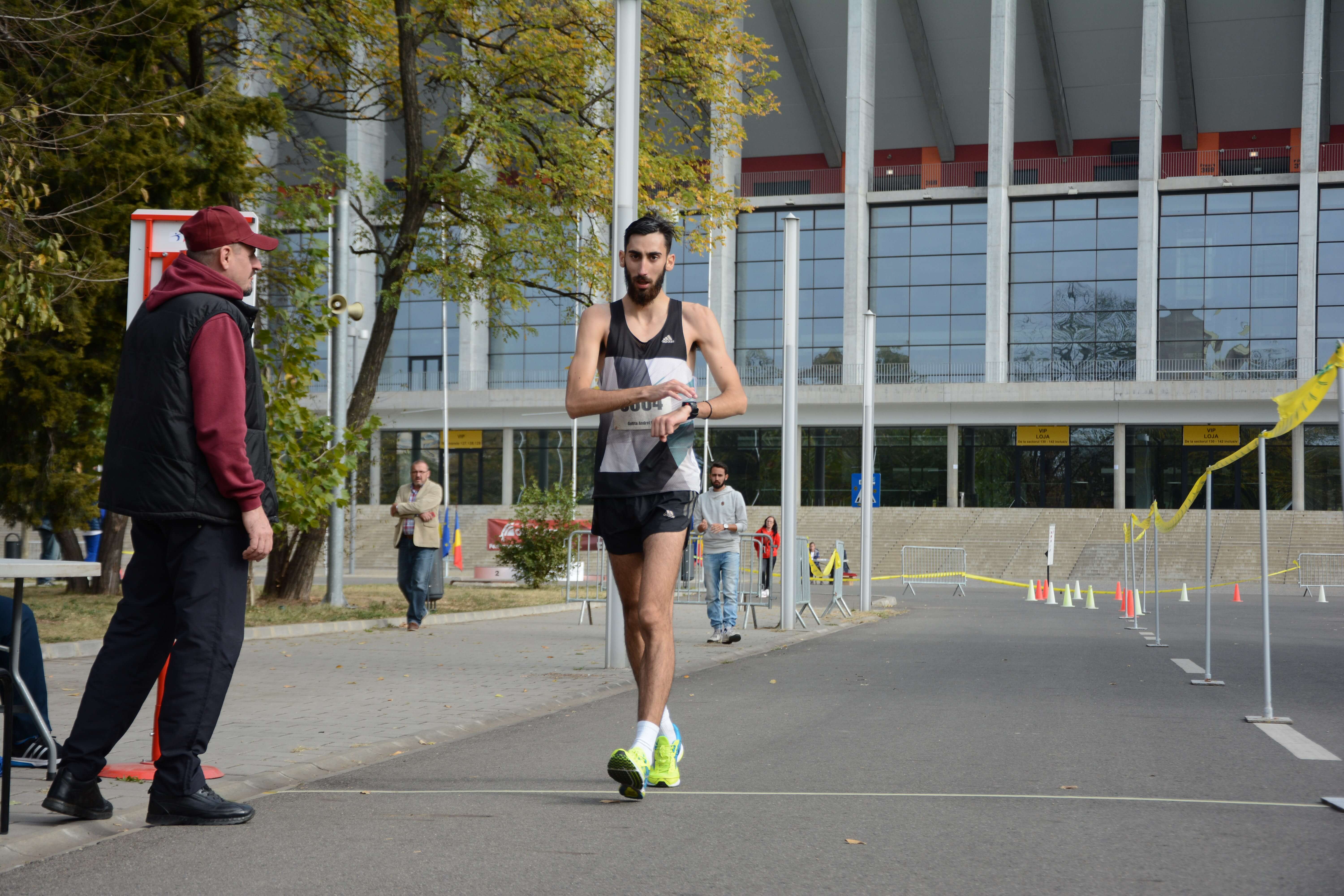Andrei Gafita approaching the race walking National Championship finish line - ASSIST Software