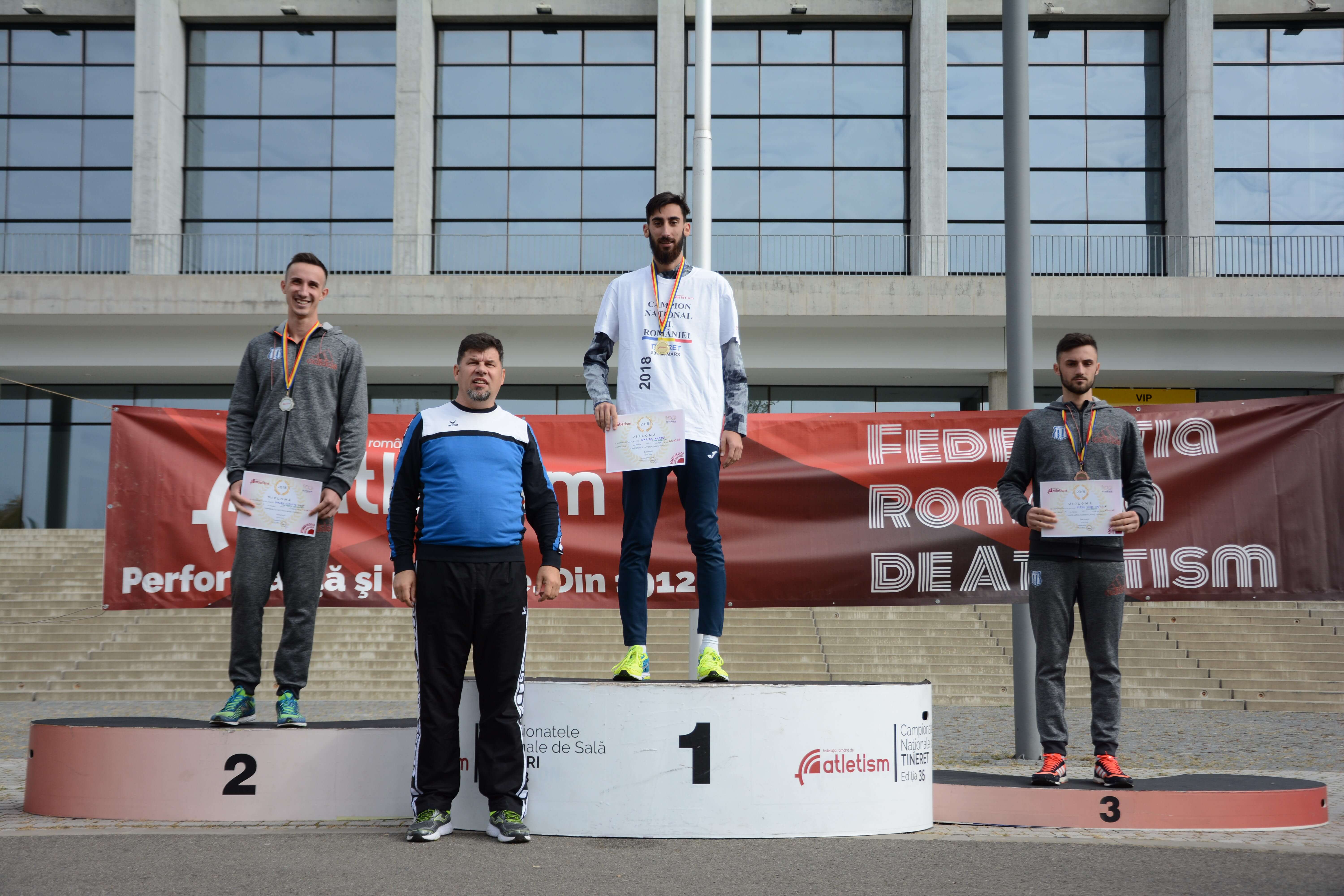 Andrei Gafita winning the first place on the race walking National Championship  -  ASSIST Software