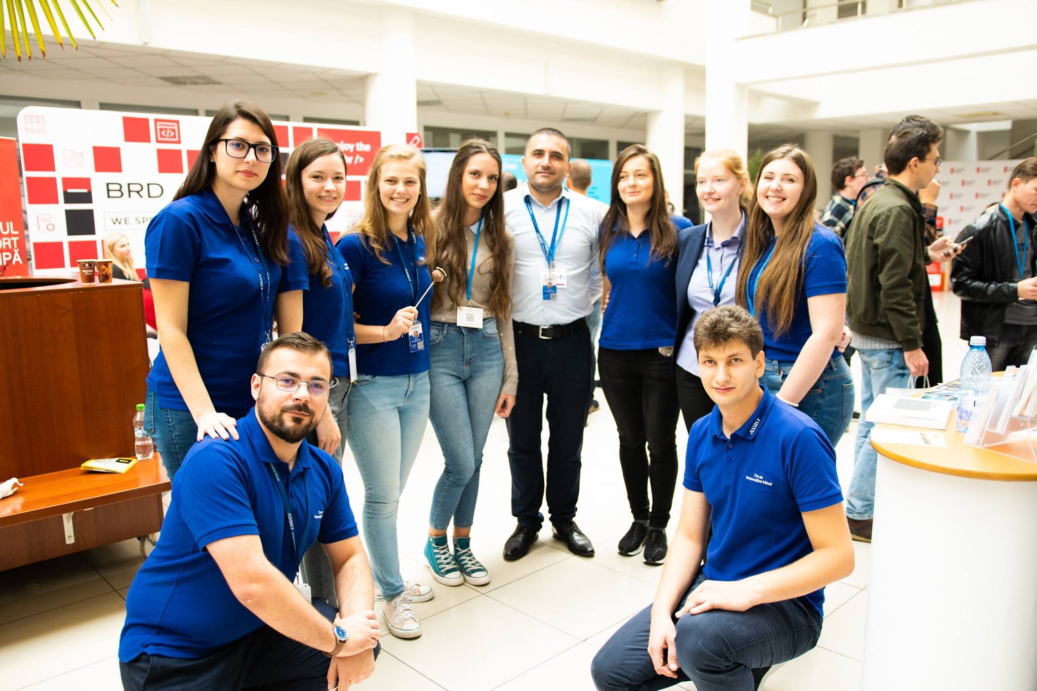 ASSIST Software team at Codecamp Suceava in the main hall