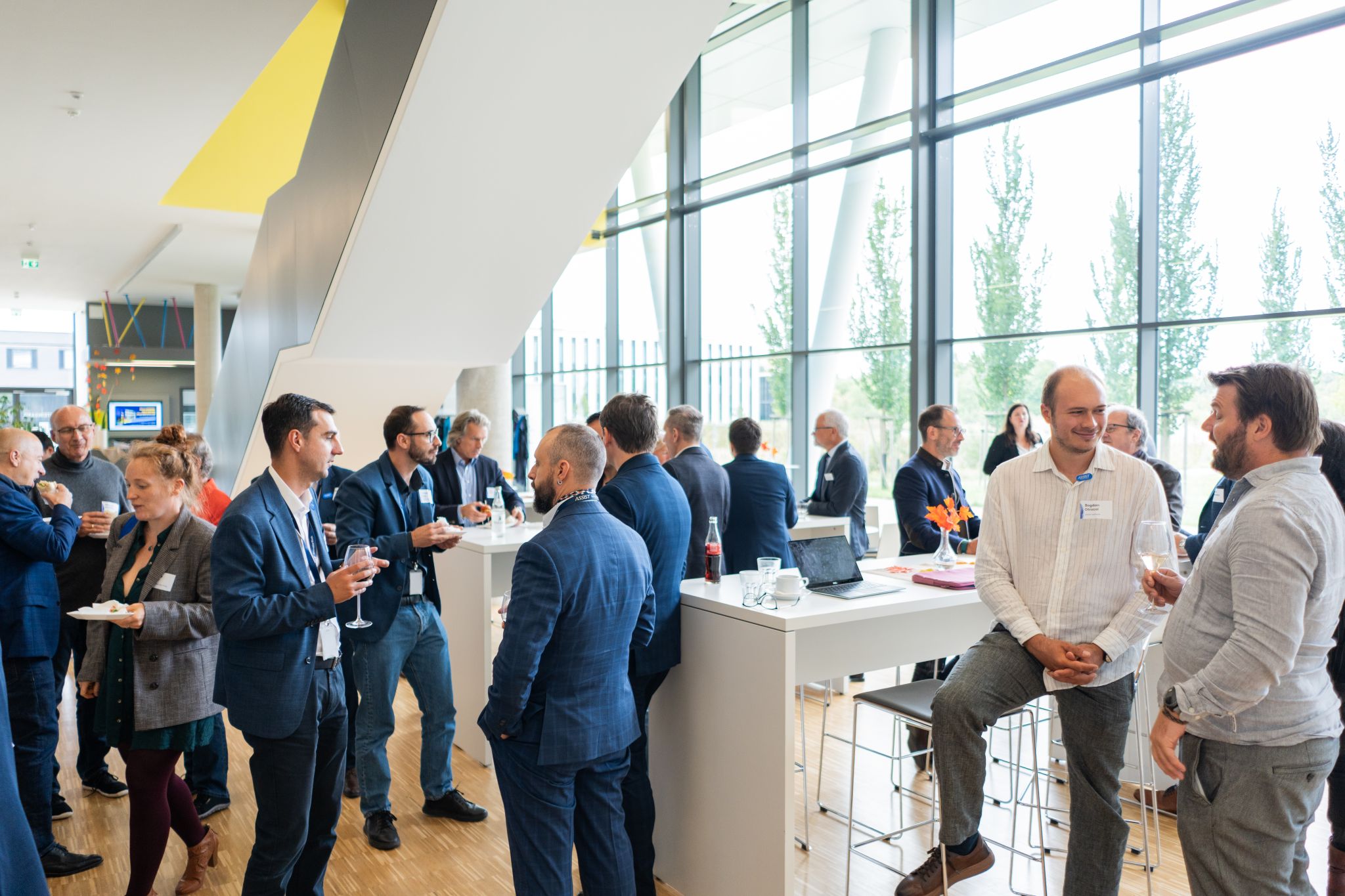 People gathered for an official event