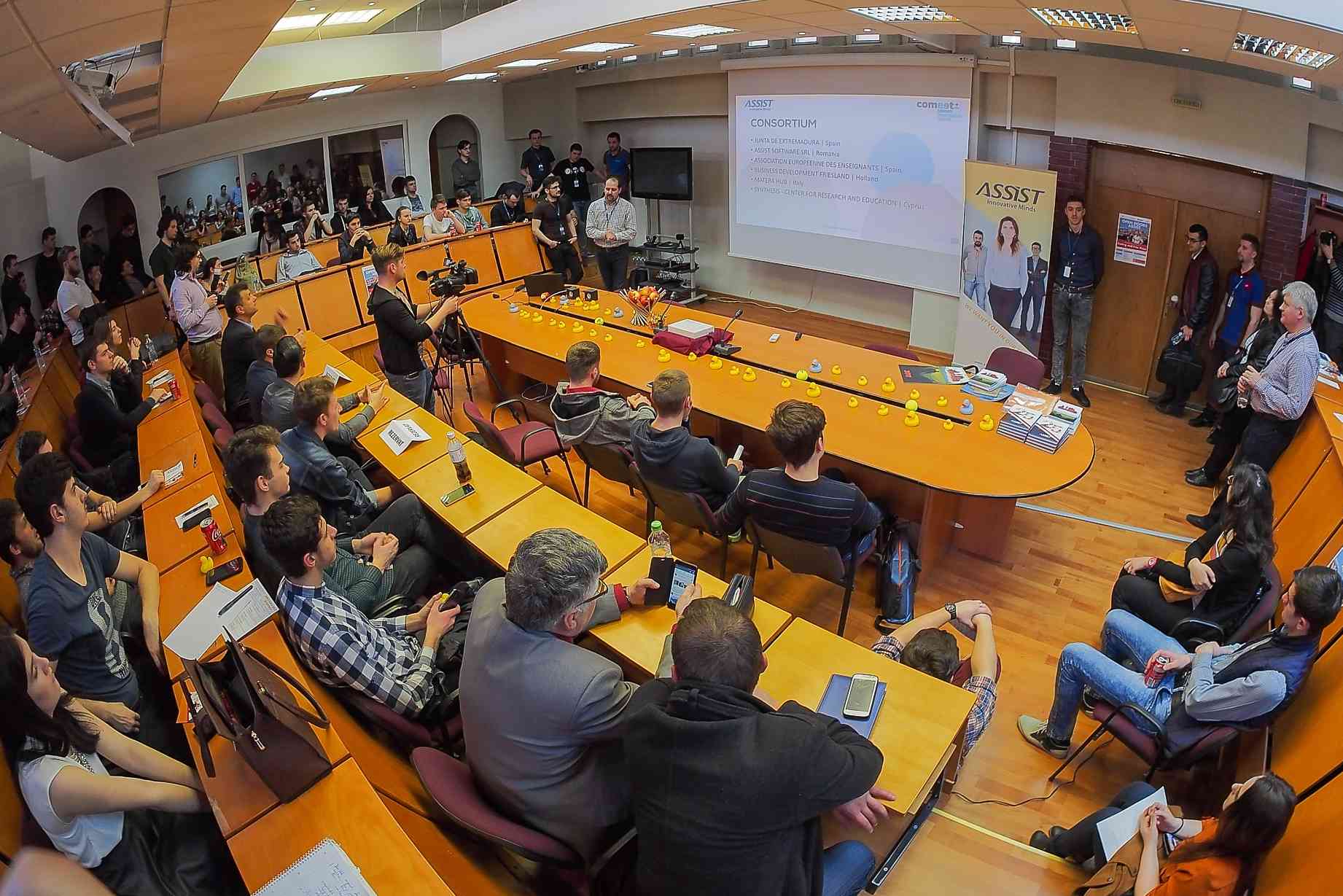 Students and professors that attended the event