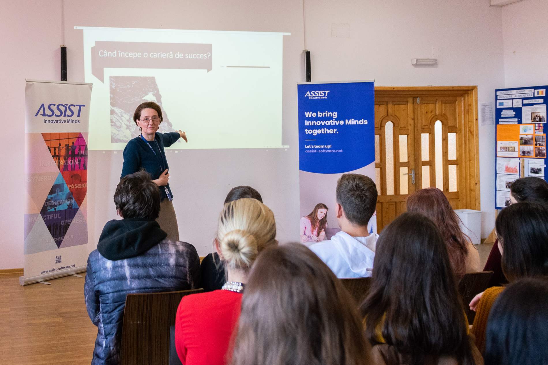 Career guidance seminar for students at the Food Industry Technical College in Suceava