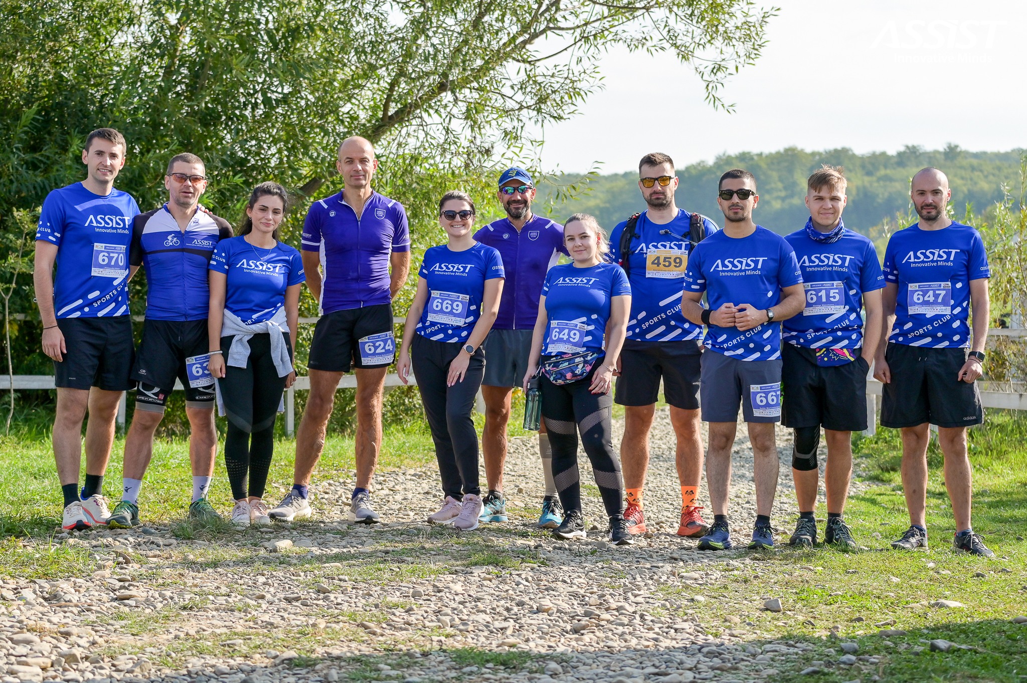 Some of the ASSIST teams members who finished the race