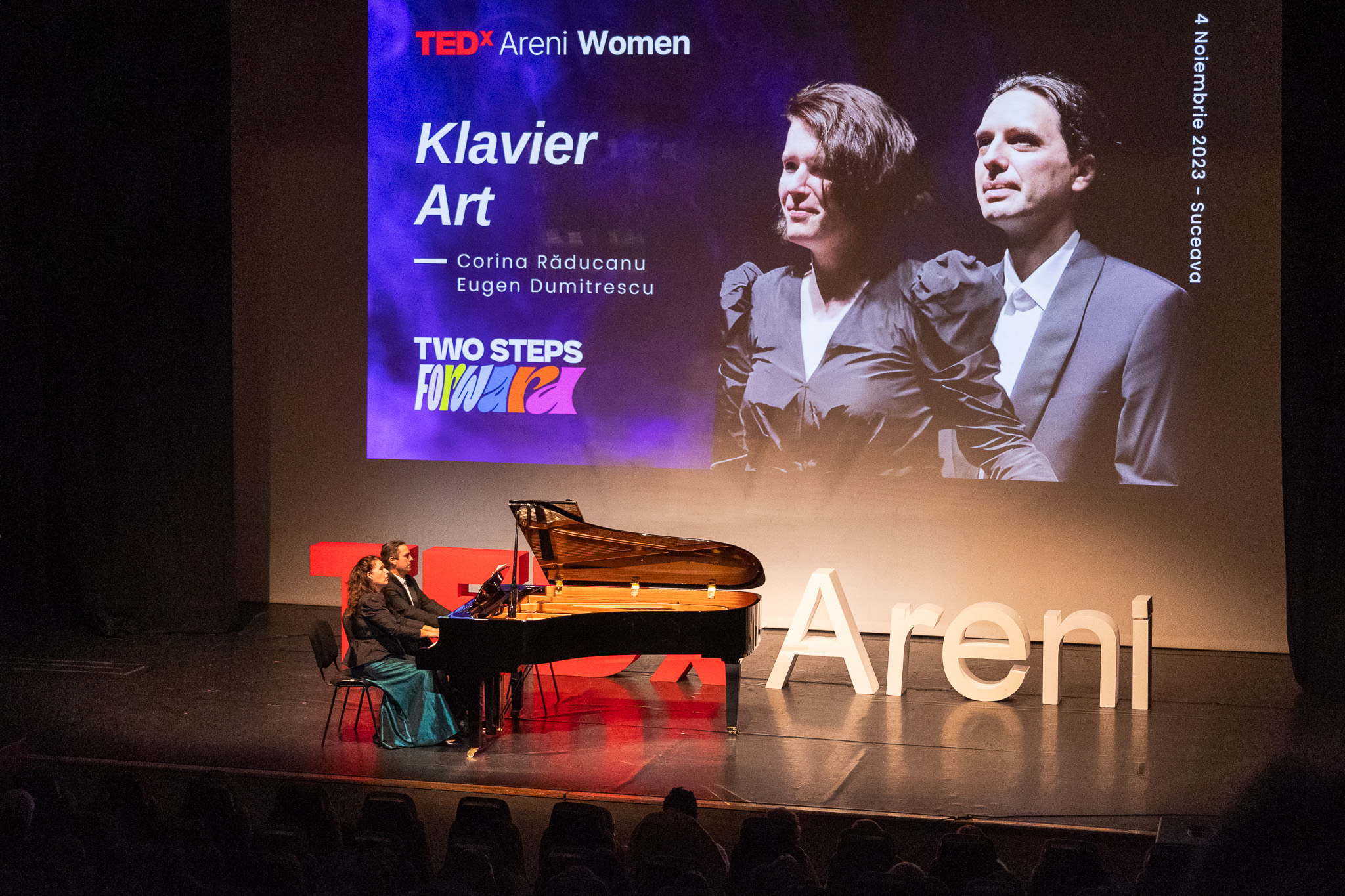 Corina Raducanu and Eugen Dumitrescu at TEDx Areni Women