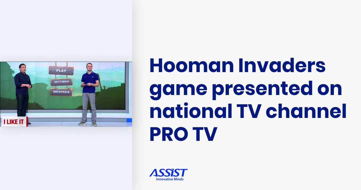 Hooman Invaders game presented on national TV channel PRO TV- ASSIST Software Romania