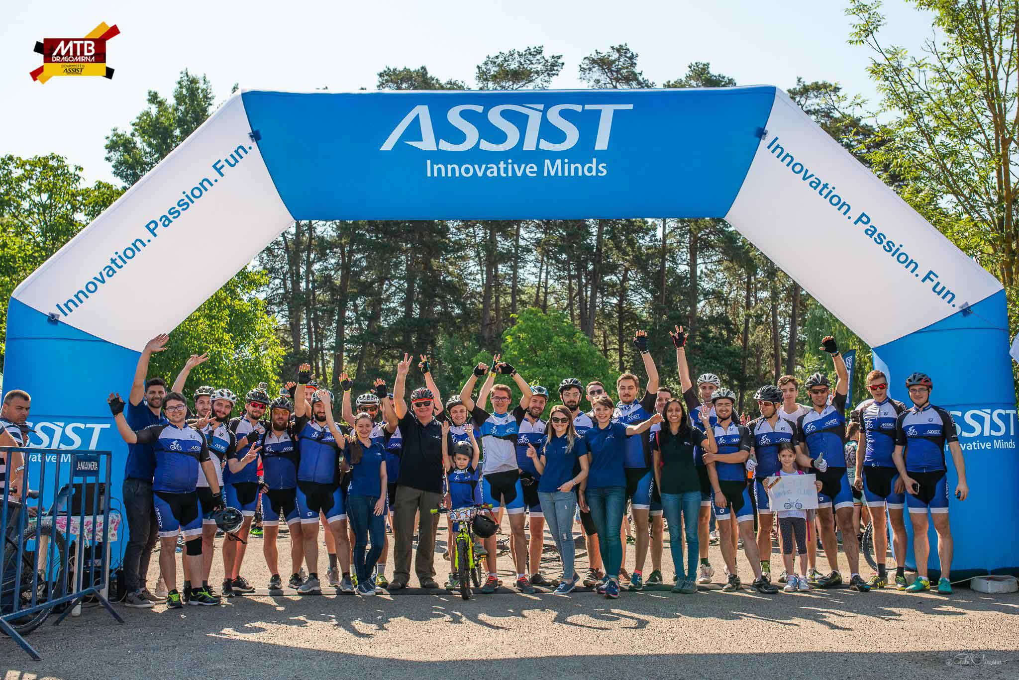 ASSIST Software group photo at MTB Dragomirna 2018