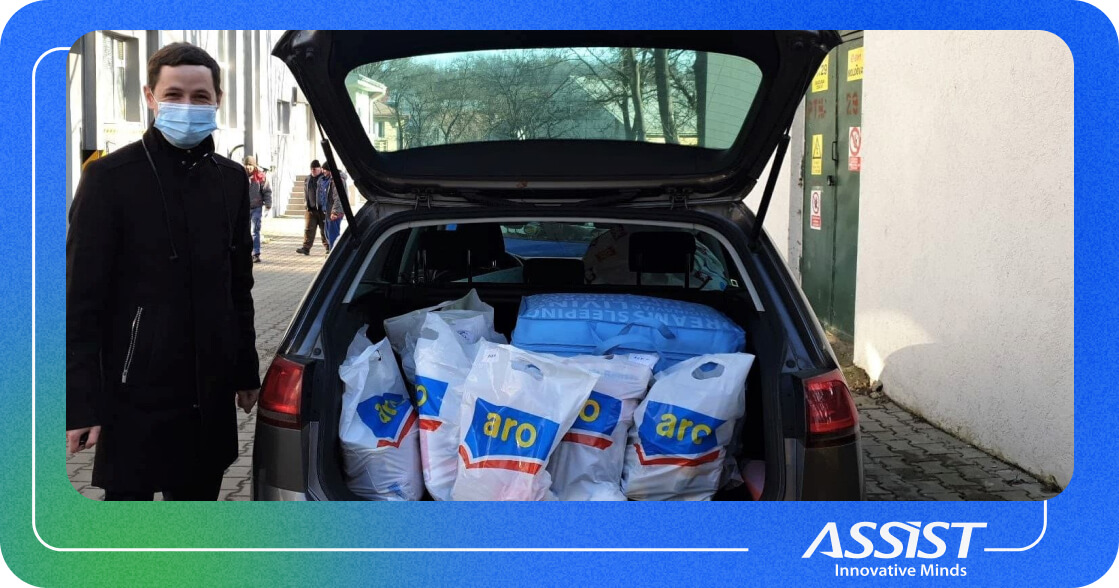 ASSIST Software donated food, clothing, household goods and hygiene products to less fortunate families