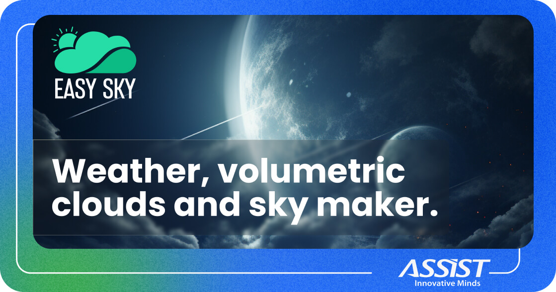 Volumetric clouds, weather and sky maker Unity Easy Sky